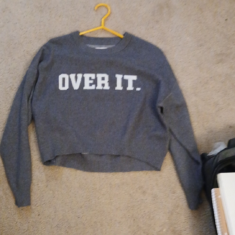 SO Gray Sweater with Bold Text